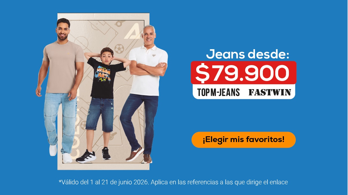 Jeans desde: $79.900 TOPM-JEANS FASTWIN ¡Elegir mis favoritos!